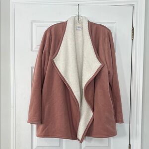 Cuddl Duds Off-White Fleece Jacket